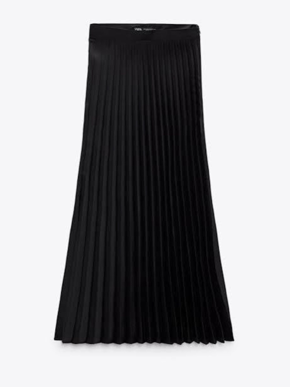 Zara Midi Black Pleated Skirt